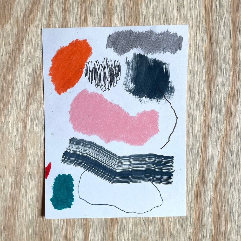 Mixed media abstract art